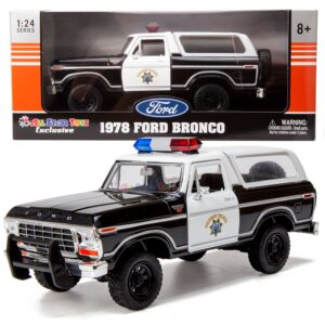 All Star Toys Exclusive 1978 Ford Bronco Ranger XLT California Highway Patrol CHP Police 1:24 Diecast Model Car Law Enforcement Motormax 76985 (Highway Patrol)