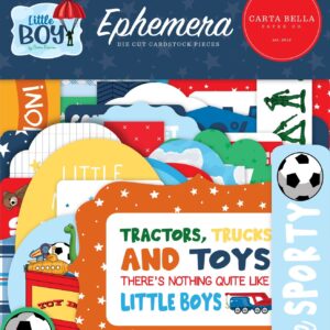 Carta Bella Paper Company Little Boy Ephemera, Multicolor