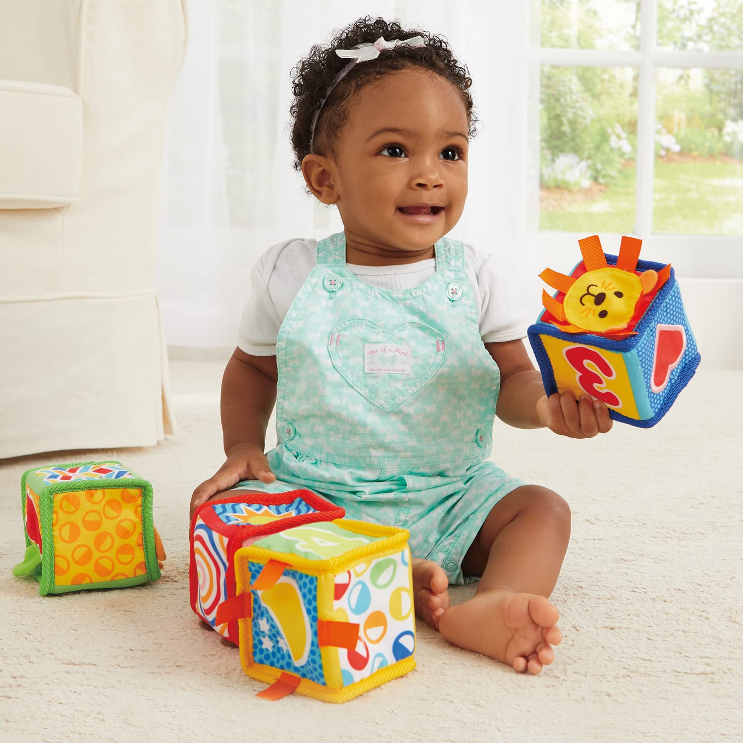 Kidoozie Discovery Soft Blocks for Infants and Toddlers Ages 3-18 Months - Textures, Shapes and Sounds to Engage The Senses