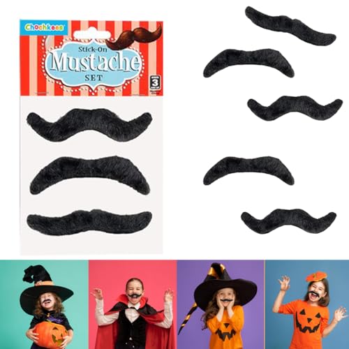 Chochkees Mustache Set, Pretend Play, Dress-Up Costume (2-Pack (Total of 6))