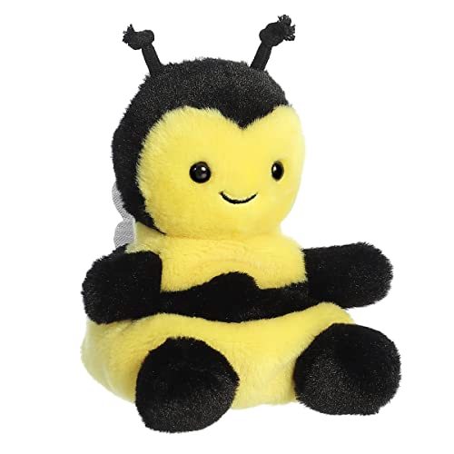 Aurora® Adorable Palm Pals™ Queeny Bee™ Stuffed Animal - Pocket-Sized Play - Collectable Fun - Yellow 5 Inches