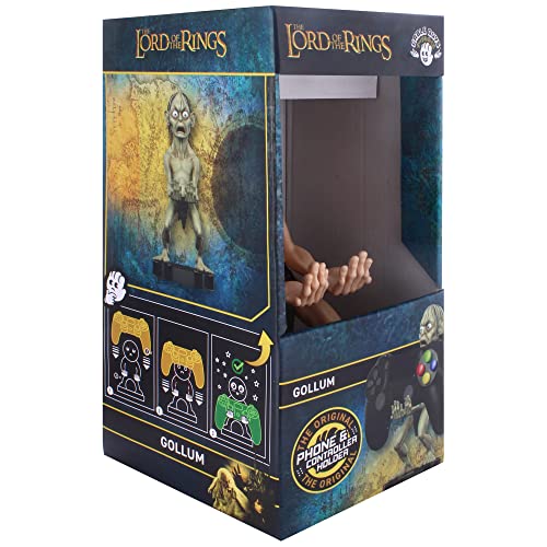 Exquisite Gaming: Lord of the Rings Gollum - Original Mobile Phone & Gaming Controller Holder, Device Stand, Cable Guys, LOTR Licensed Figure