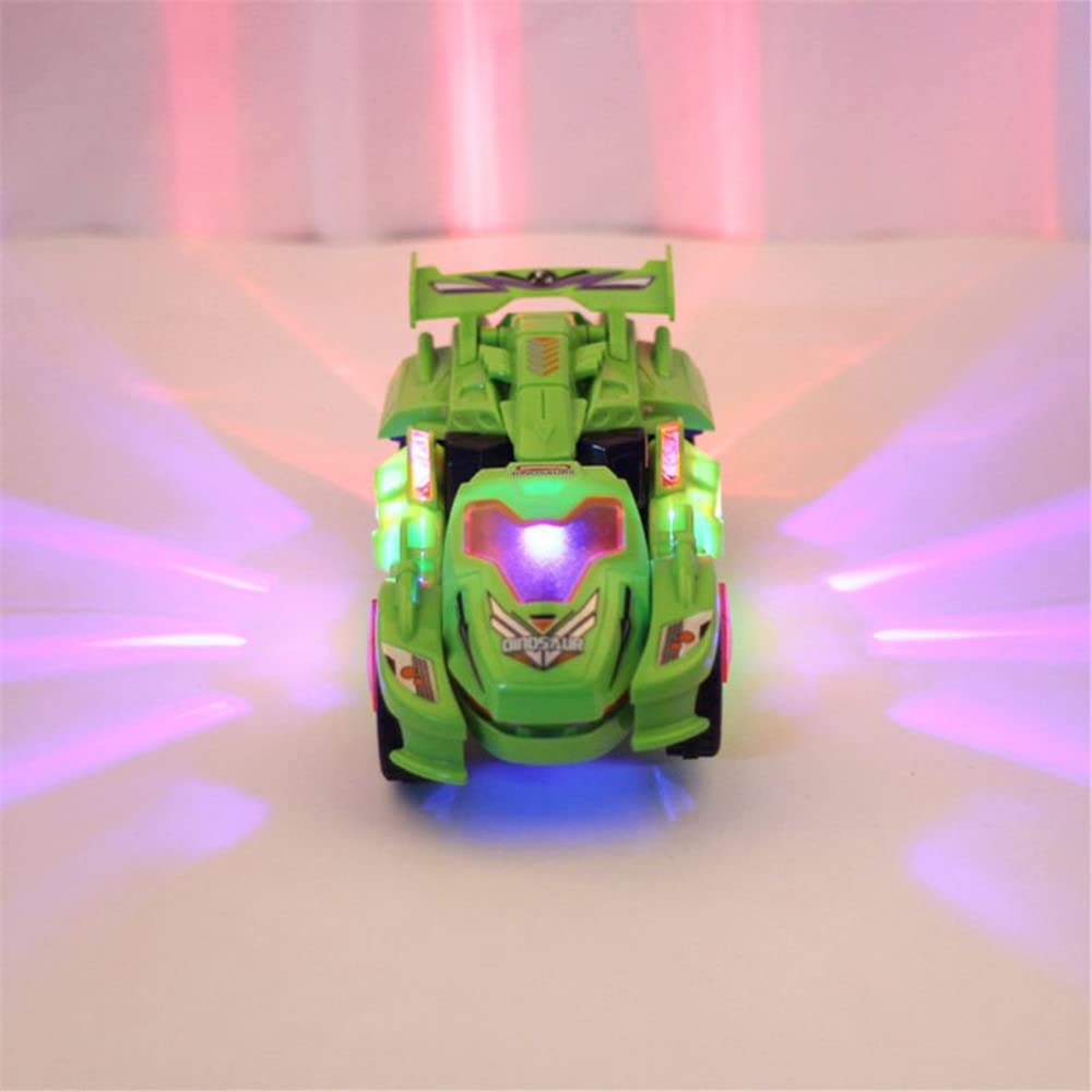 MOOKEENONE 1 x Transforming Dinosaur LED Car, Automatic Dino Dinosaur Car Transform Car Toy for Kids 3+ Years Old