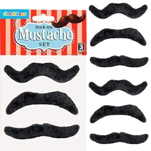 Chochkees Mustache Set, Pretend Play, Dress-Up Costume (2-Pack (Total of 6))