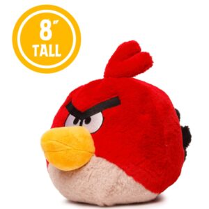 Mighty Mojo Angry Birds - Red - 8 Inch Collectible Plush Doll - Officially Licensed - Super Soft, Cuddly Doll for Kids and Adults - Original Series