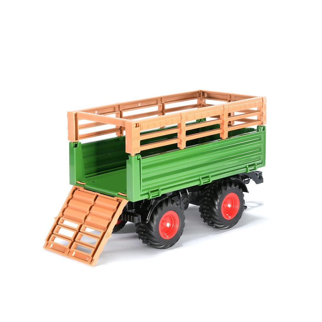 Remote Control Tractor and Trailer Set RC Kids Tractor Toy Front Loader Farm Truck Toddler Farm Toys with Lights and Sound, Metal Cab, 8 Wheels RC Toys Boys Gift for 3 4 5 6 7 8 Years Old