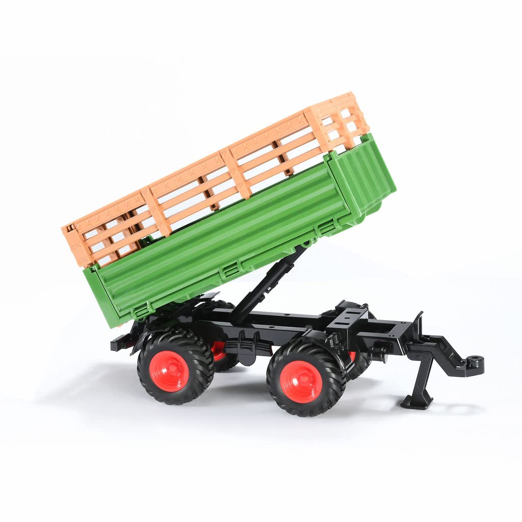 Remote Control Tractor and Trailer Set RC Kids Tractor Toy Front Loader Farm Truck Toddler Farm Toys with Lights and Sound, Metal Cab, 8 Wheels RC Toys Boys Gift for 3 4 5 6 7 8 Years Old