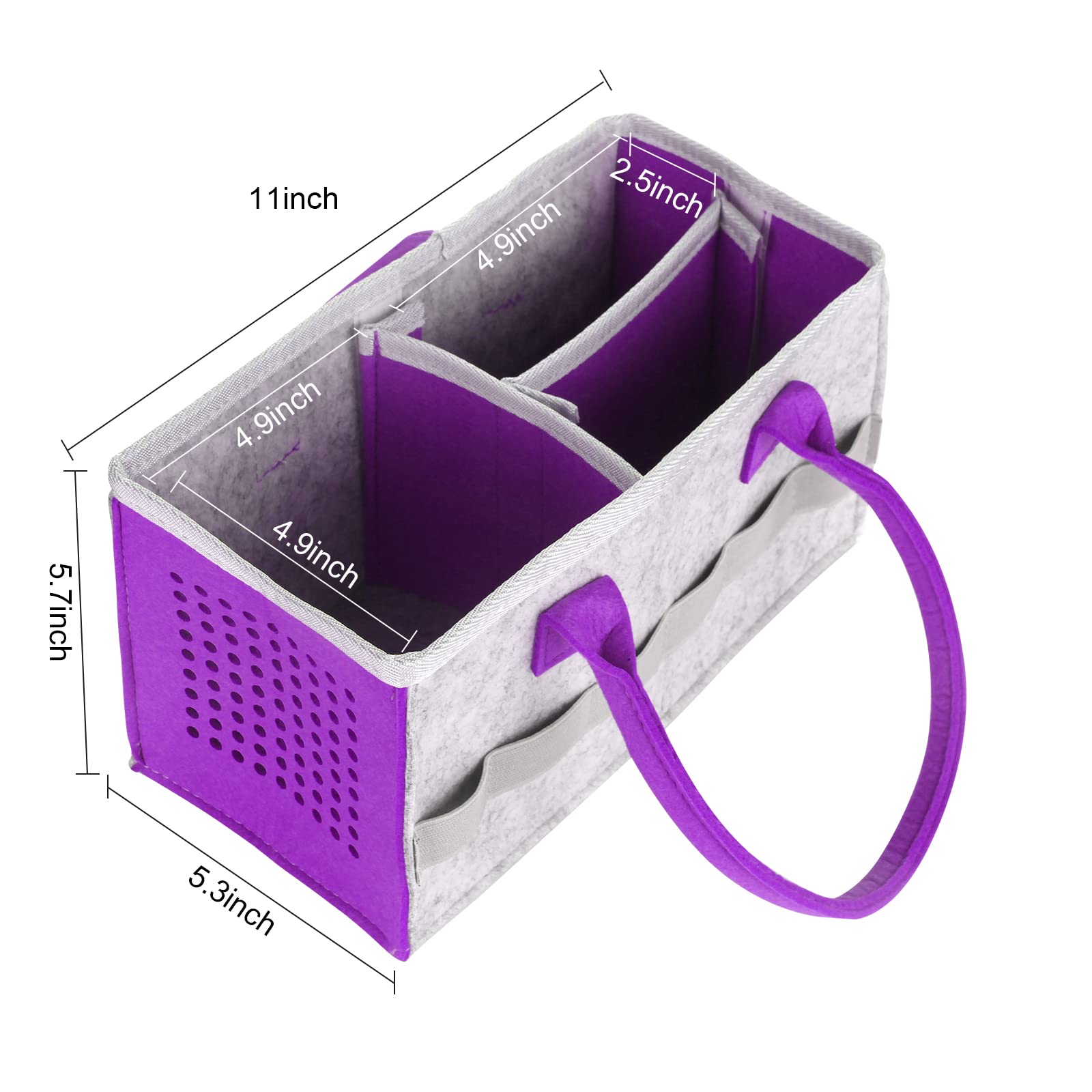 Toniebox Bag Accessories Protective Cover Organiser with Figures Storage Lots of Space Bag for Toniebox Starter Set (Purple)