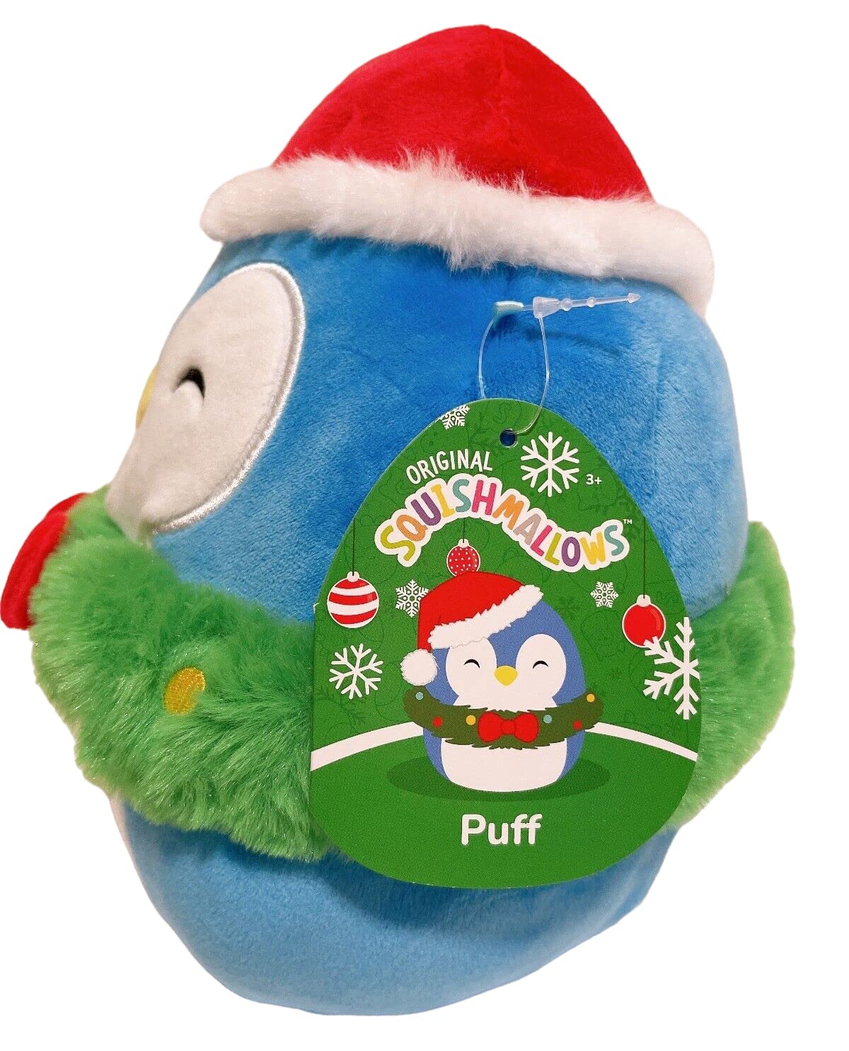 Squishmallows Kellytoy Christmas Wreath Squad 8" Plush Doll Toy (8" Puff The Penguin)