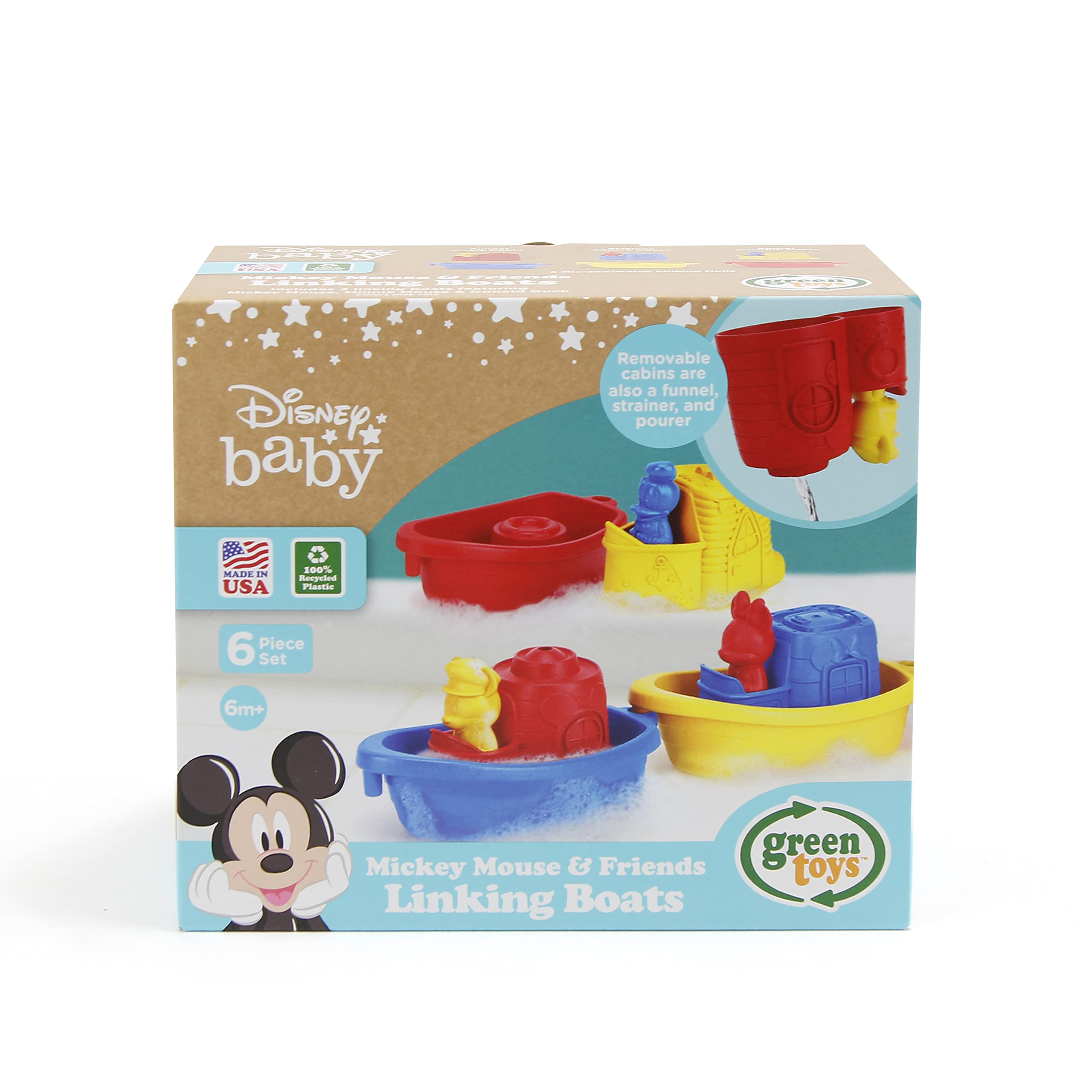 Green Toys Mickey Mouse Linking Boats - CB