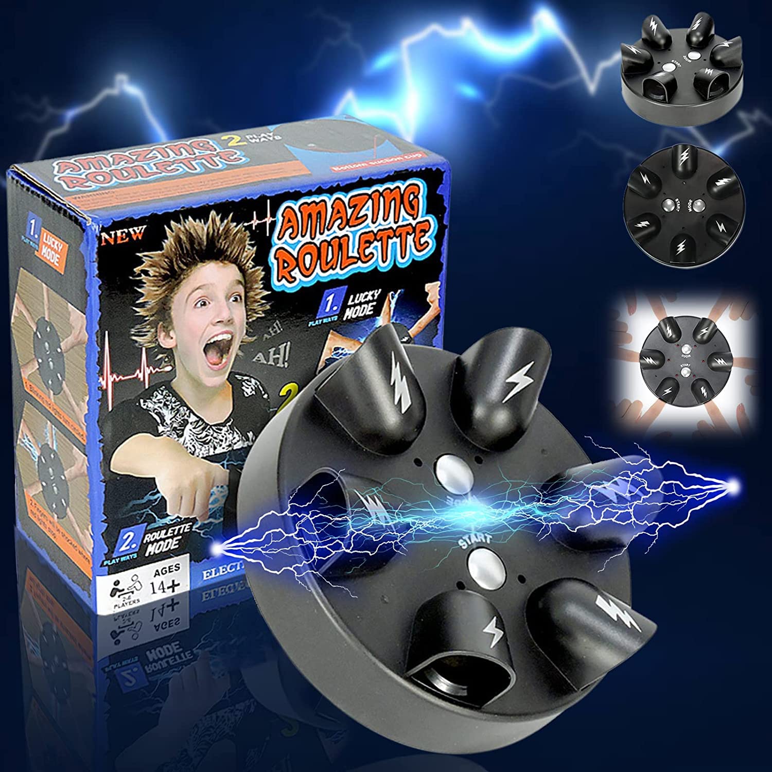 2023 Shock Roulette Party Game,Funny Shock Roulette Gams for Family Game Night,Board Games Family Games for Kids Adults, Lie Detector Test Shock Finger Game for Christmas Birthday Friends Party