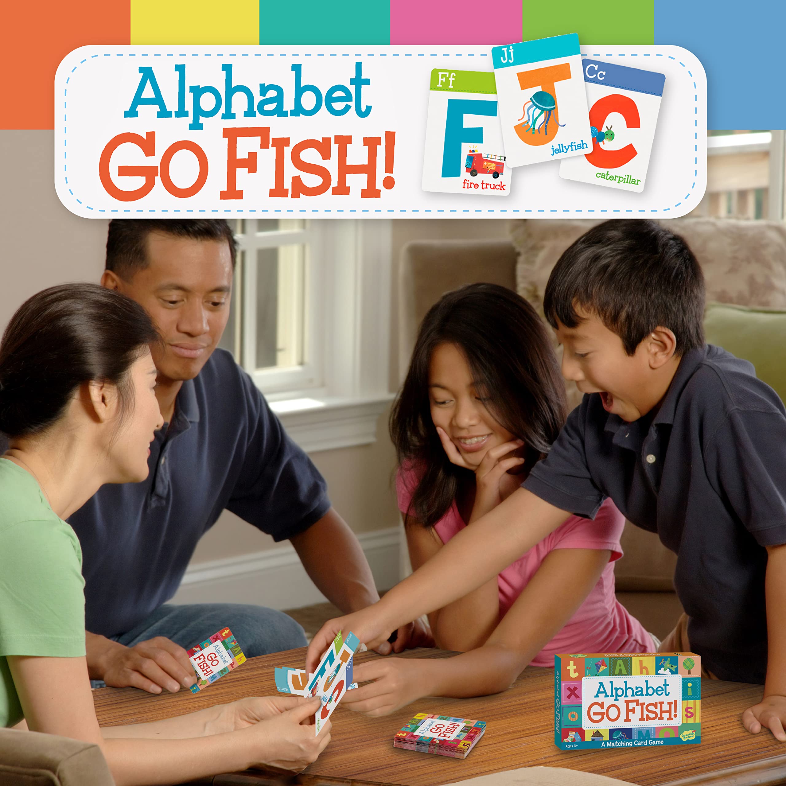 Peaceable Kingdom Alphabet Bingo and Alphabet Go Fish Educational Games for Kids