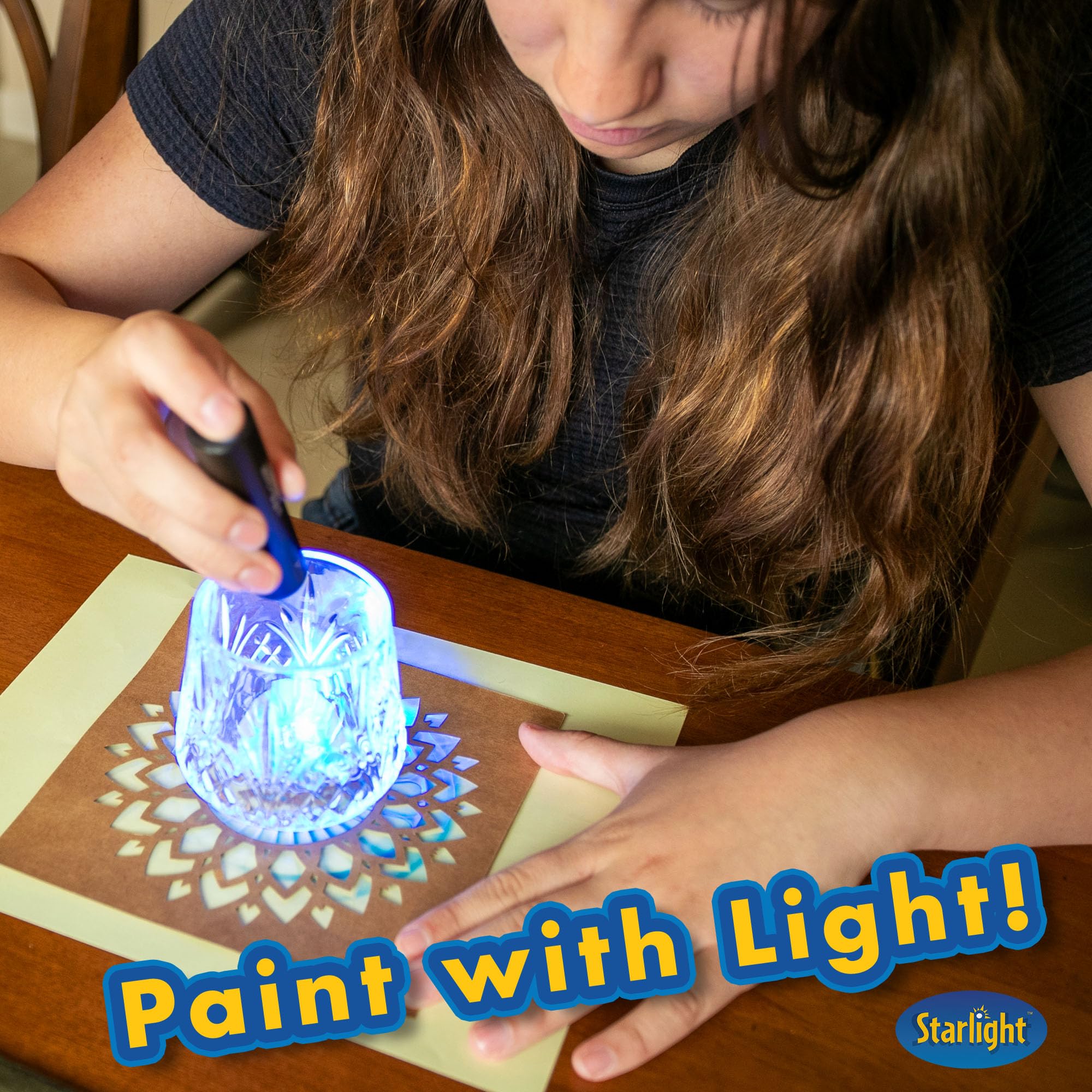 Starlight Cyanotype Kit | Instant 8"x10" Cyanotype Paper – No Water Needed | Sun Printing Kit for Kids, Crafts & Science – 20 Sheets of Sun Paper