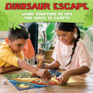 Peaceable Kingdom Count Your Chickens and Dinosaur Escape Cooperative Board Games for Kids Bundle