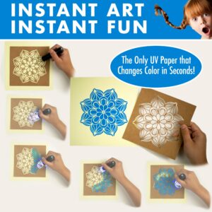 Starlight Cyanotype Kit | Instant 8"x10" Cyanotype Paper – No Water Needed | Sun Printing Kit for Kids, Crafts & Science – 20 Sheets of Sun Paper