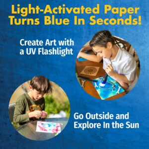 Starlight Cyanotype Kit | Instant 8"x10" Cyanotype Paper – No Water Needed | Sun Printing Kit for Kids, Crafts & Science – 20 Sheets of Sun Paper