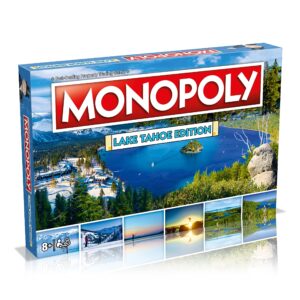 Monopoly Board Game - Lake Tahoe Edition: 2-6 Players Family Board Games for Kids and Adults, Board Games for Kids 8 and up, for Kids and Adults, Ideal for Game Night