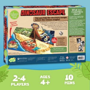 Peaceable Kingdom Count Your Chickens and Dinosaur Escape Cooperative Board Games for Kids Bundle