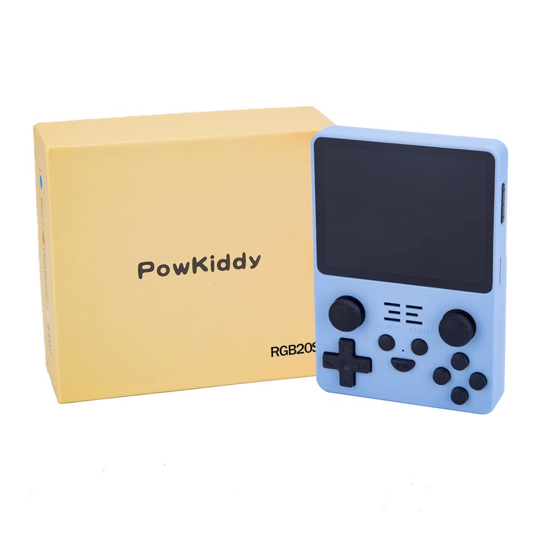 ZOSTER Powkiddy RGB20S Handheld Game Console Portable Retro Built in 15,000 Games 16G+64G 3.5 Inches IPS Screen Open Source System Arcade Game Console Toy Gift for Kids Adults