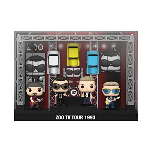 Funko POP Moment Deluxe: U2 s Zoo TV Tour (1993) Vinyl Figures (2022 Limited Edition Exclusive)