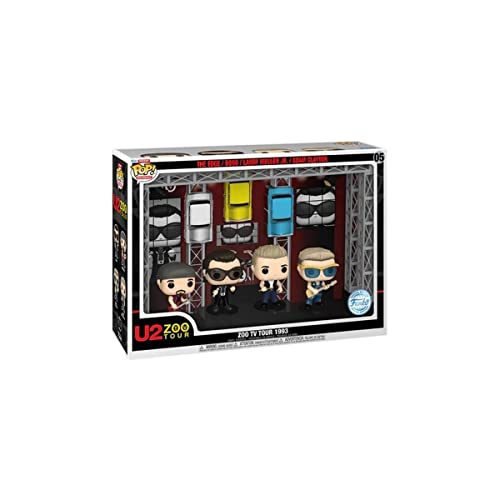 Funko POP Moment Deluxe: U2 s Zoo TV Tour (1993) Vinyl Figures (2022 Limited Edition Exclusive)