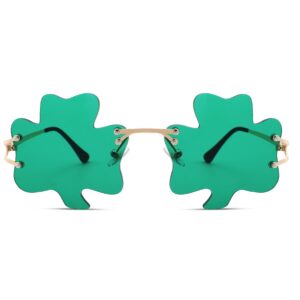 AZorb St. Patrick's Day Shamrock Glasses Leaves Green Day Sunglasses leprechaun Costume