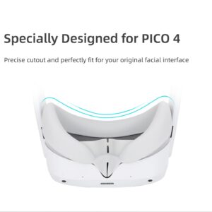 VR Silicone Interface Cover for Pico 4 VR Headset Face Cover Anti-Leakage VR Silicone Pad Anti-Leakage Light Blocking Sleeve (Black)