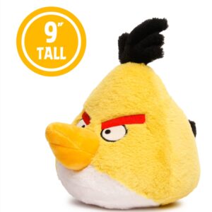 Mighty Mojo Angry Birds - Chuck - Yellow Bird - 9 Inch Collectible Plush Doll - Officially Licensed - Super Soft, Cuddly Doll for Kids and Adults - Original Series