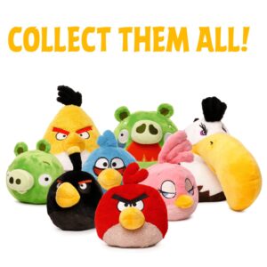 Mighty Mojo Angry Birds - Bomb - Black Bird - 8 Inch Collectible Plush Doll - Officially Licensed - Super Soft, Cuddly Doll for Kids and Adults - Original Series