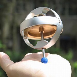 Super Precision Gyroscope - with Free Quick Start-up 12000 RPM Electric Motor Starter, Electromechanical Metal Gyroscope Spinning Top Dynamically Balanced Toy High-end Physics Toy