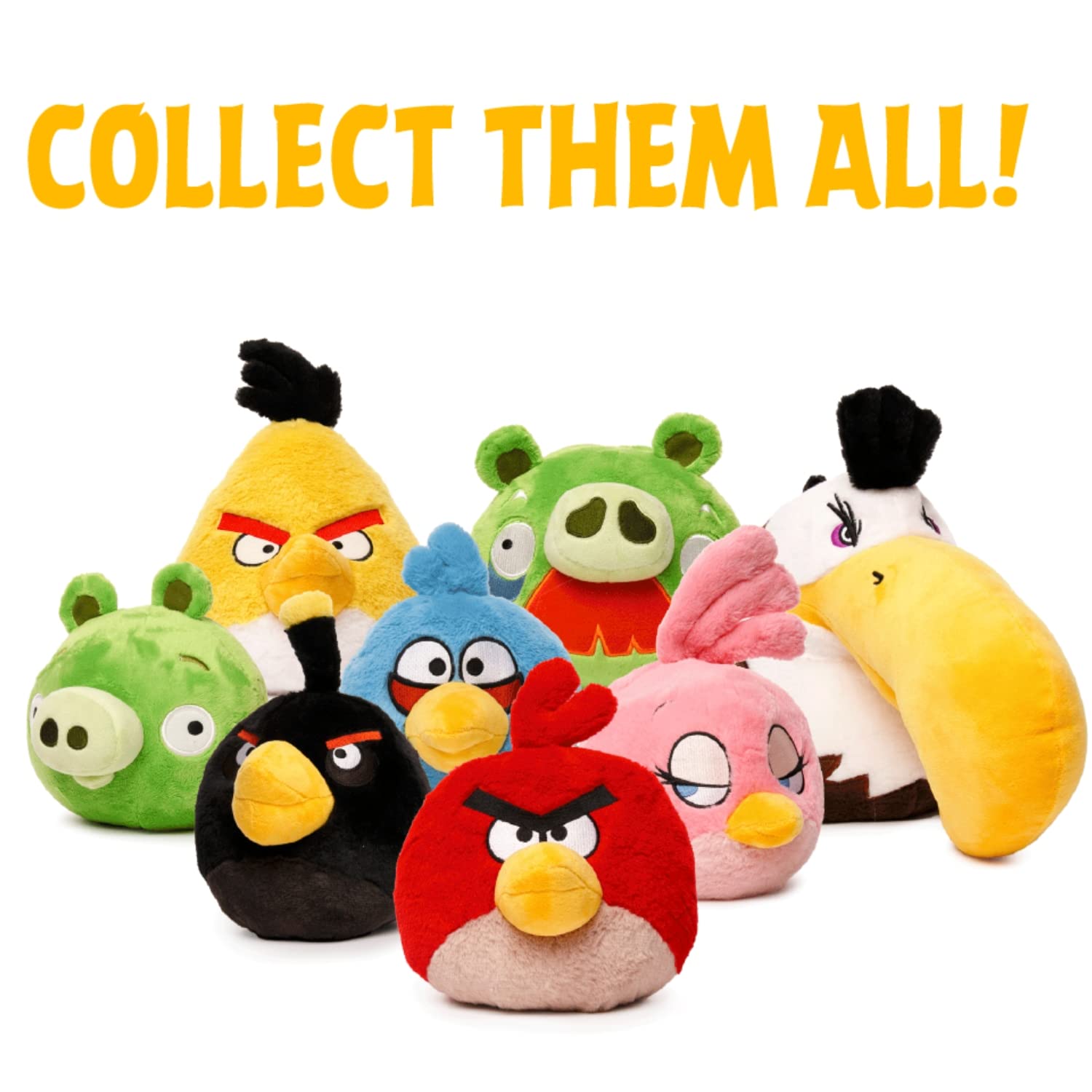 Mighty Mojo Angry Birds - Chuck - Yellow Bird - 9 Inch Collectible Plush Doll - Officially Licensed - Super Soft, Cuddly Doll for Kids and Adults - Original Series