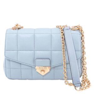 Michael Kors Pale Blue Soho Small Quilted Leather Shoulder Bag