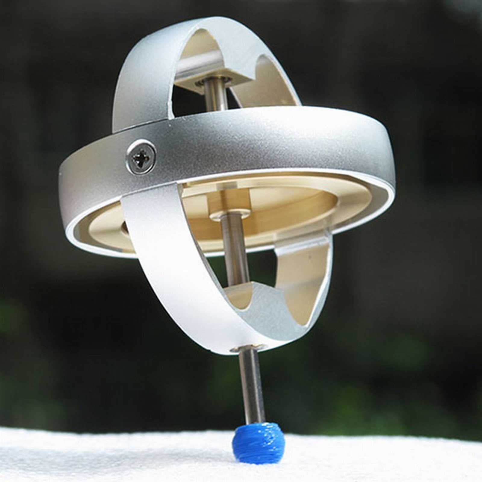 Super Precision Gyroscope - with Free Quick Start-up 12000 RPM Electric Motor Starter, Electromechanical Metal Gyroscope Spinning Top Dynamically Balanced Toy High-end Physics Toy