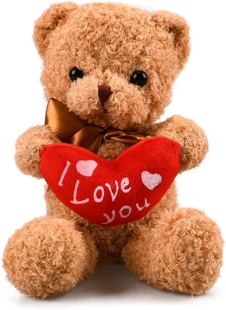 AnSun Teddy Bear 12” Plush Bear I Love You,Stuffed Bear for Girls Kids, Baby Shower/Birthday/Anniversary