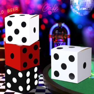 Tinlade 6 Pcs Large Casino Dice Boxes 11 in Casino Theme Party Decoration Vegas Jumbo Giant Dice Centerpieces Table Top Dice Casino Night Las Vegas Graduation Prom Birthday Party Supply(Multicolor)