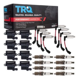 trq ignition kit ignition coil set spark plugs spark plugs wire set compatible with 2003-2004 chevrolet ssr