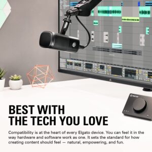 Elgato XLR Solution - Dynamic XLR Microphone, Audio Mixer for XLR Mic to USB-C, Noise Rejection, Digital Mixing Software for Podcasting, Streaming, Broadcasting for Mac, PC with 10ft/3m XLR Cable