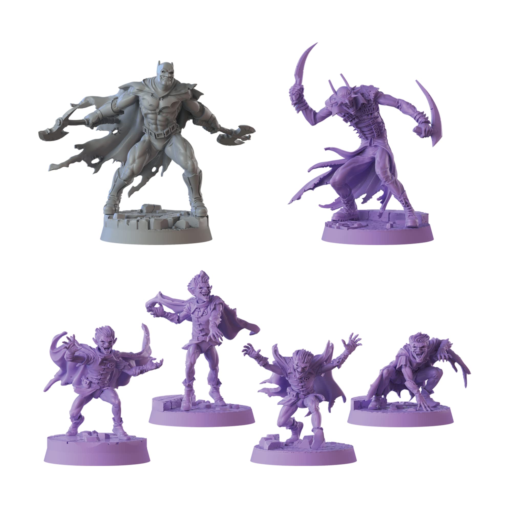 Zombicide Dark Night Metal Pack #1 - Battle The Batman Who Laughs and His Horrific Minions! Cooperative Strategy Board Game, Ages 14+, 1-6 Players, 60 Minute Playtime, Made by CMON