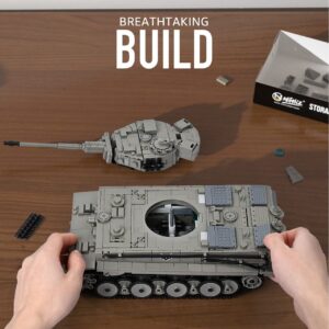 Nifeliz Tiger Heavy Tank, WW2 Armed Tank Building Set, Military Construction Model Toy for Teen Gift Giving (1776 Pieces)