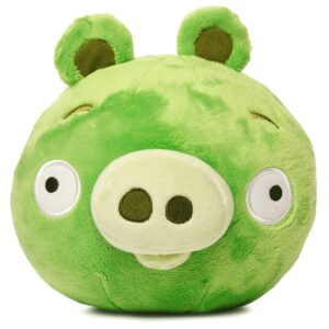 mighty mojo angry birds - green pig - 7 inch collectible plush doll - officially licensed - super soft, cuddly doll for kids and adults - original series