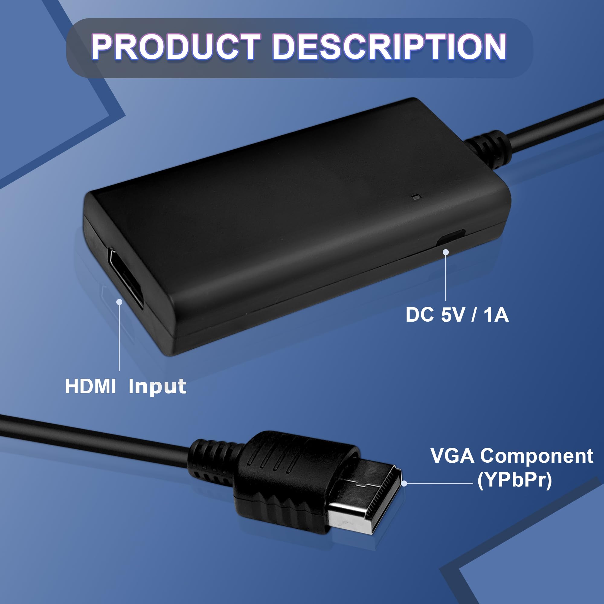 HD Cable for Dreamcast Console, Sega Dreamcast HDMI Converter, HD Link Cable for Sega Dreamcast [Sega DC]