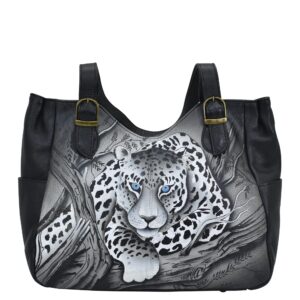 anna by anuschka shoulder bag, african leopard