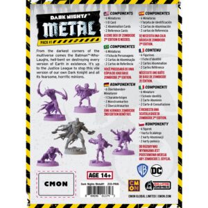 Zombicide Dark Night Metal Pack #1 - Battle The Batman Who Laughs and His Horrific Minions! Cooperative Strategy Board Game, Ages 14+, 1-6 Players, 60 Minute Playtime, Made by CMON