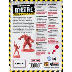 Zombicide Dark Night Metal Pack #4 - Confront Multiversal Horrors with The Justice League! Cooperative Strategy Board Game, Ages 14+, 1-6 Players, 60 Minute Playtime, Made by CMON