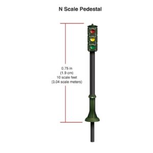 Woodland SCENICS Pedestal Traffic Light 4 Pack N Scale