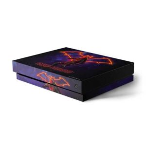 skinit decal gaming skin compatible with xbox one x console - officially licensed warner bros red hood design