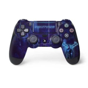 skinit decal gaming skin compatible with ps4 pro/slim controller - officially licensed warner bros nightwing design