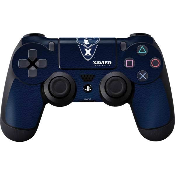 Skinit Decal Gaming Skin Compatible with PS4 Controller - Officially Licensed Xavier University Xavier University Design