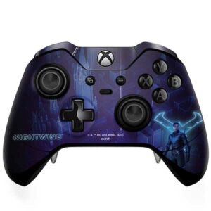 skinit decal gaming skin compatible with xbox one elite controller - officially licensed warner bros nightwing design