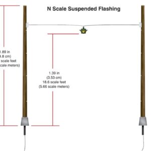 Woodland SCENICS Suspended Flashing Traffic Light 2 Pack N Scale